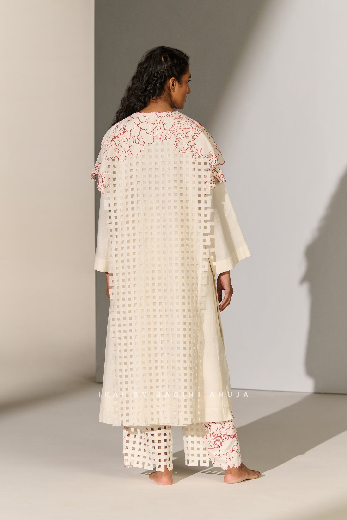 3D FLORAL CUTWORK PANEL KAMEEZ