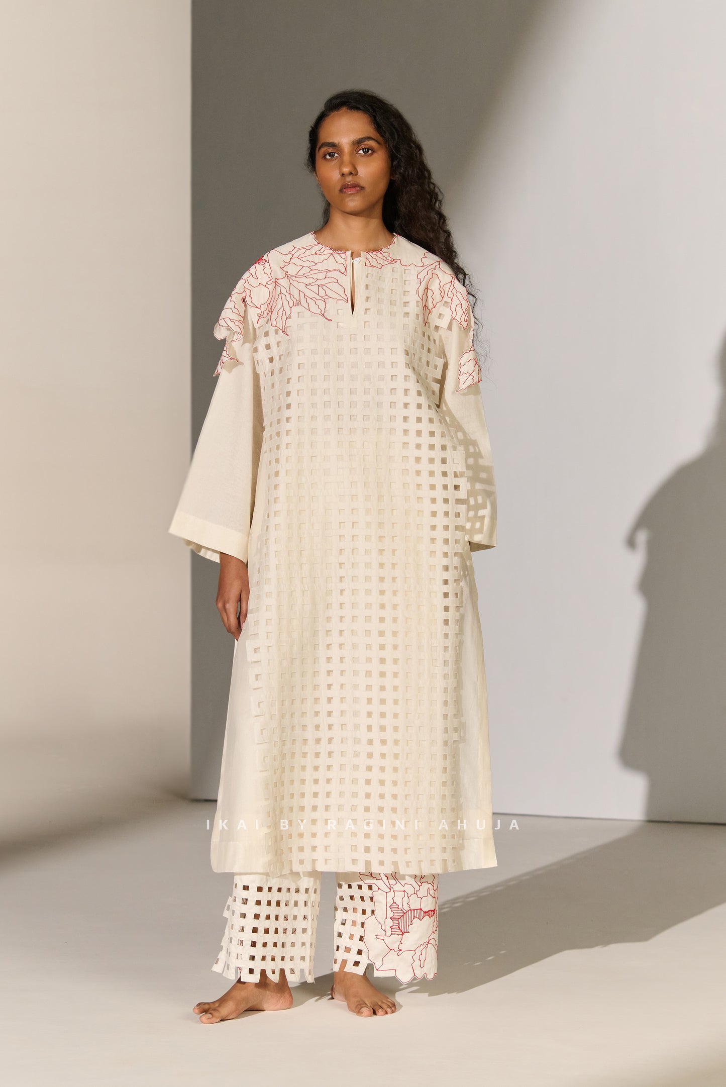 3D FLORAL CUTWORK PANEL KAMEEZ