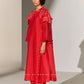 3D FLORAL CUTWORK PANEL KAMEEZ RED