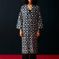 BLACK ALL-OVER FLORAL THREAD JACKET