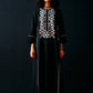 BLACK FLORAL A-LINE DRESS