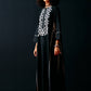 BLACK FLORAL A-LINE DRESS