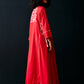 RED FLORAL A-LINE DRESS