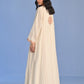 A-LINE DRESS WITH 3D NECK APPLIQUE'