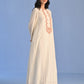 A-LINE DRESS WITH 3D NECK APPLIQUE'