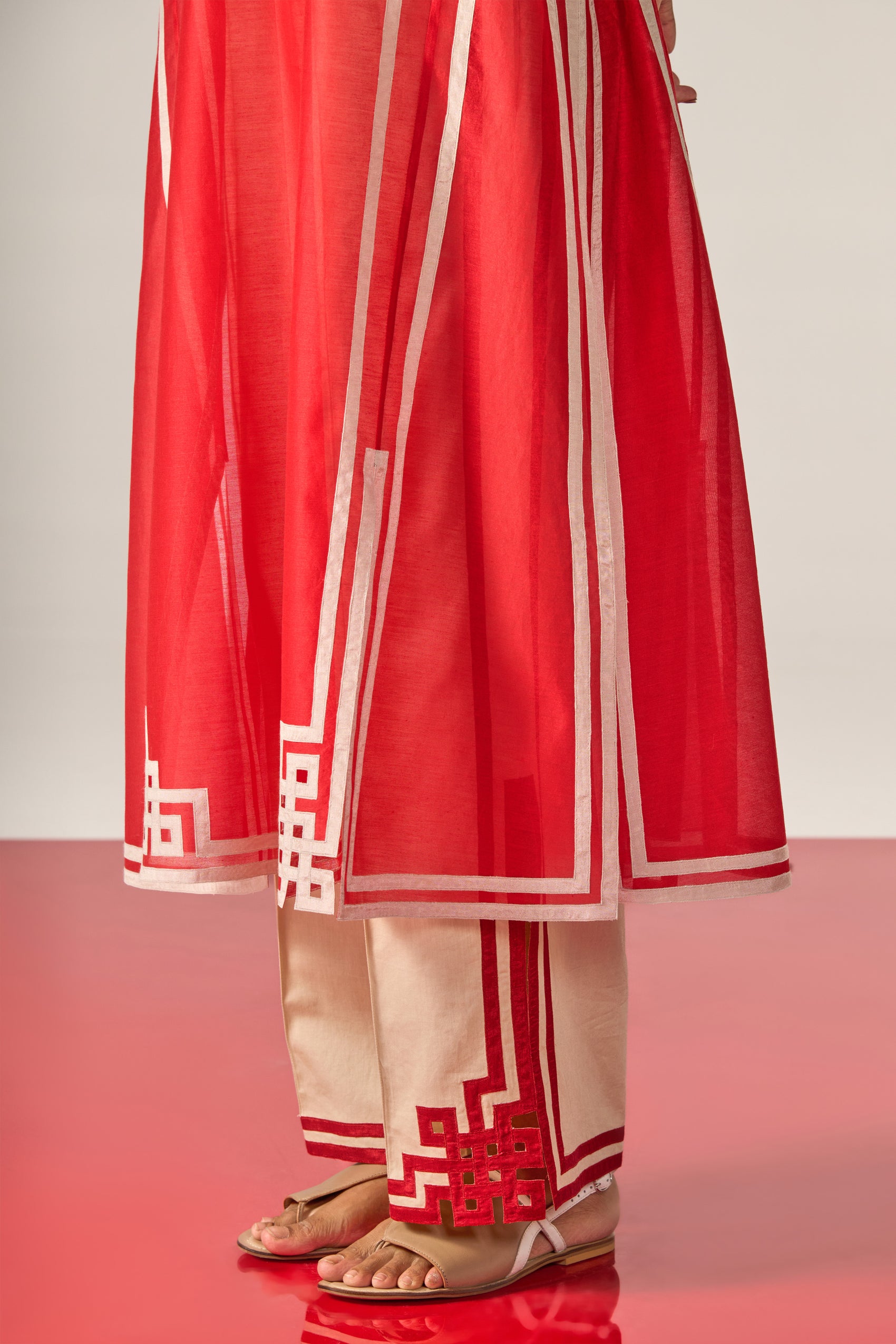 ORIENTAL BORDERS A-LINE KAMEEZ