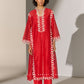 CUTWORK A-LINE KAMEEZ RED
