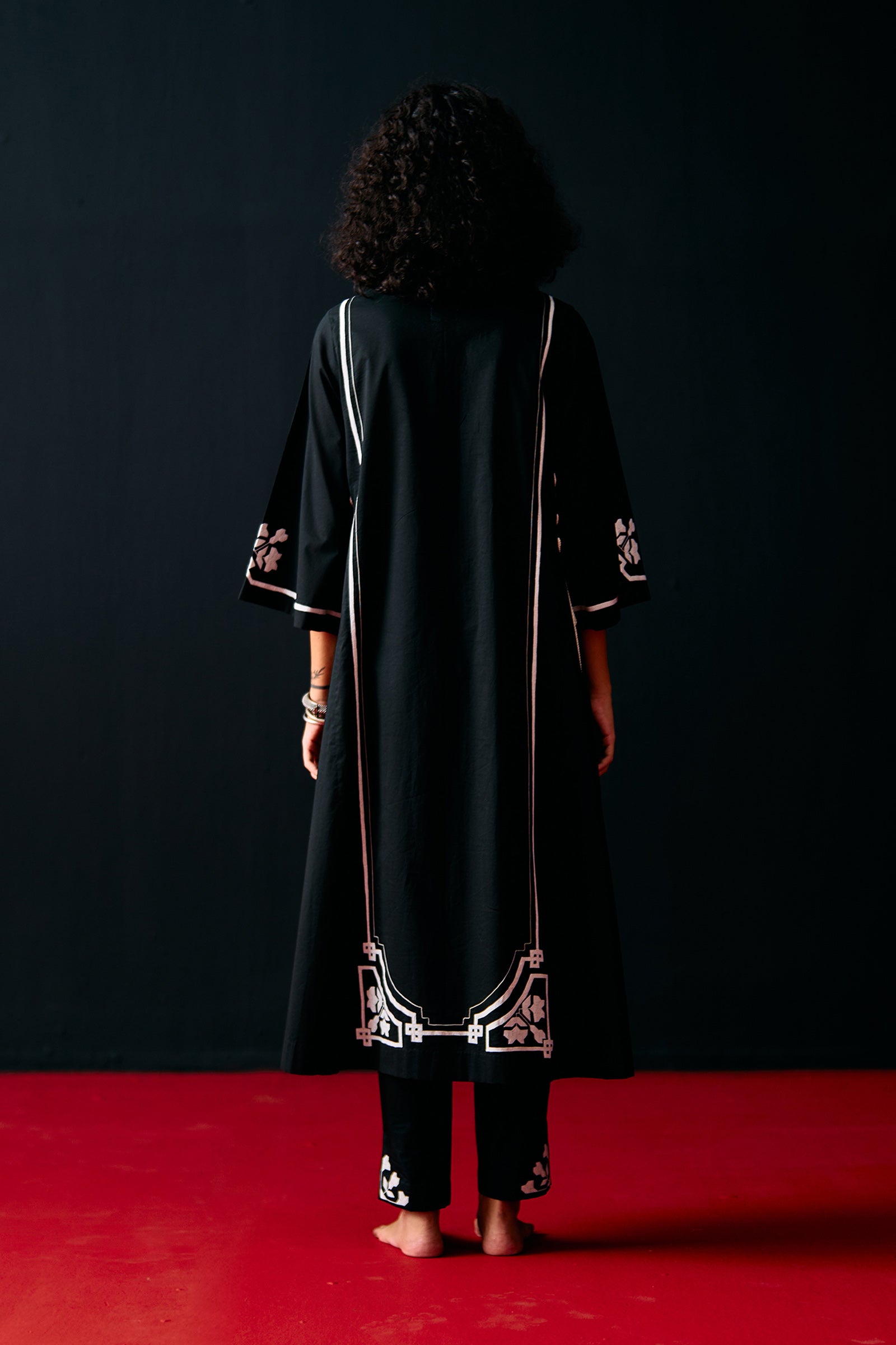 BLACK A-LINE KAMEEZ