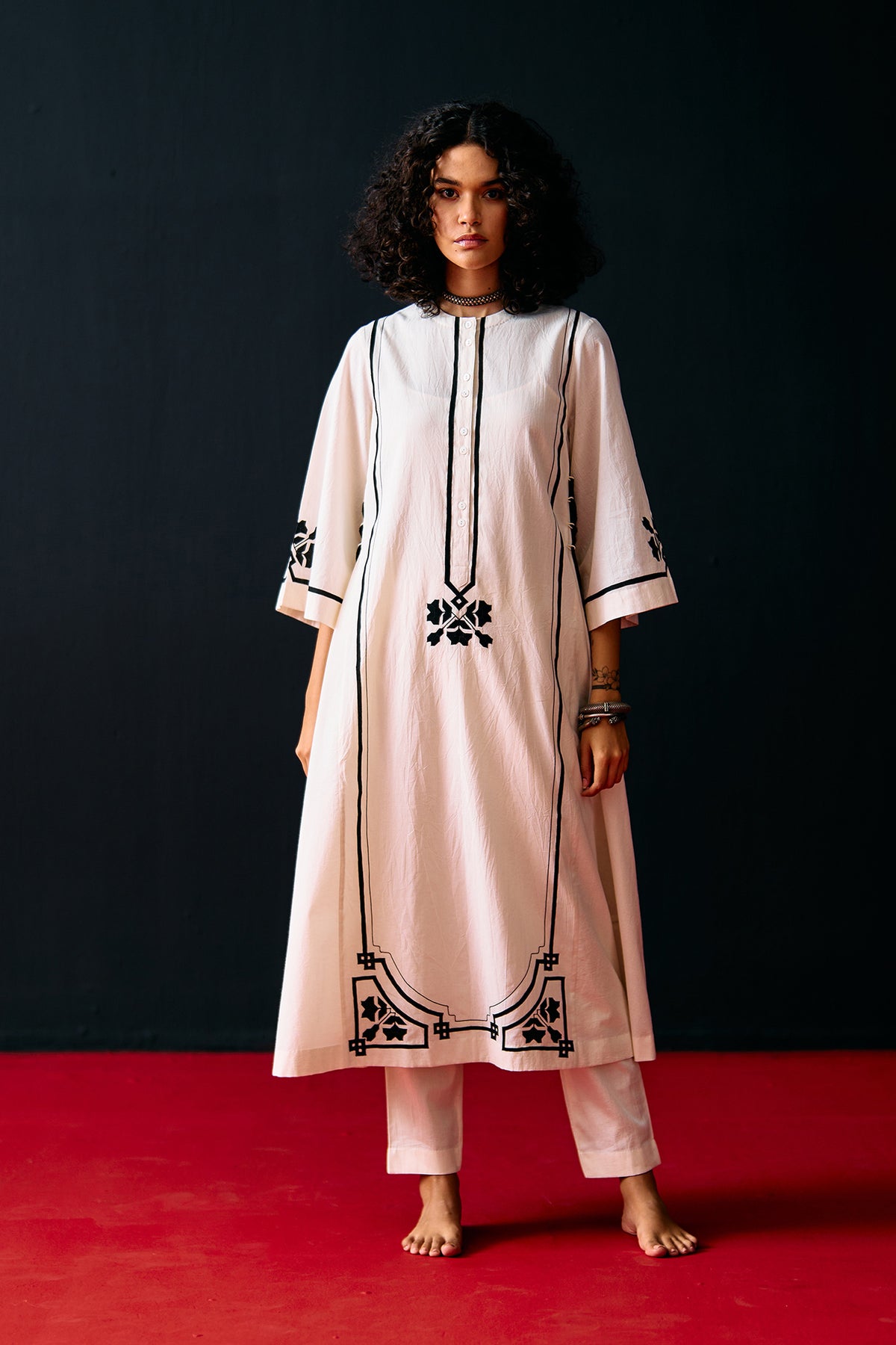 IVORY A-LINE KAMEEZ