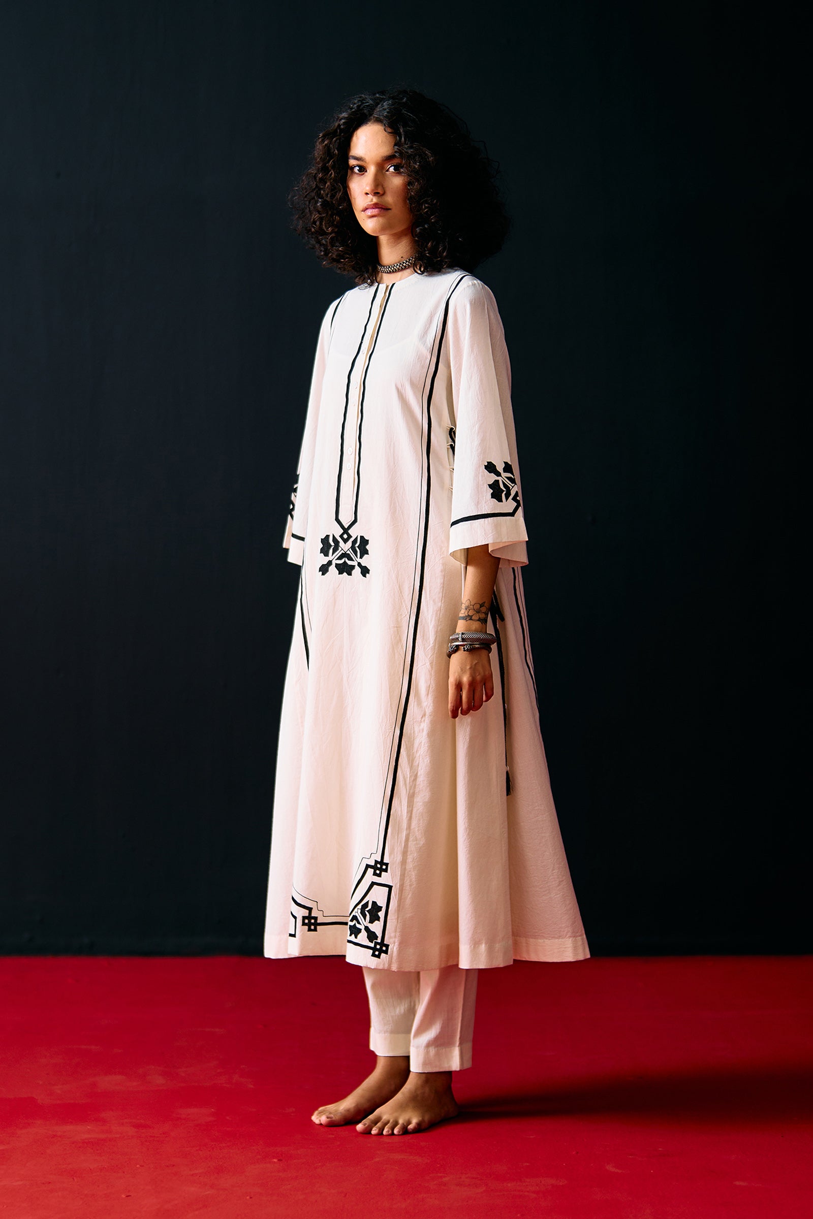 IVORY A-LINE KAMEEZ