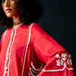 RED A-LINE KAMEEZ