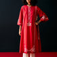RED A-LINE KAMEEZ