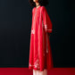 RED A-LINE KAMEEZ