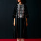 BLACK FLORAL A-LINE KAMEEZ