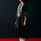 BLACK FLORAL A-LINE KAMEEZ