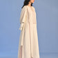 A-LINE PLEATED DRESS WITH APPLIQUE' AND CUTWORK