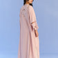 A-LINE PLEATED DRESS WITH APPLIQUE' AND CUTWORK