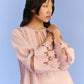 A-LINE PLEATED DRESS WITH APPLIQUE' AND CUTWORK