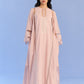 A-LINE PLEATED DRESS WITH APPLIQUE' AND CUTWORK