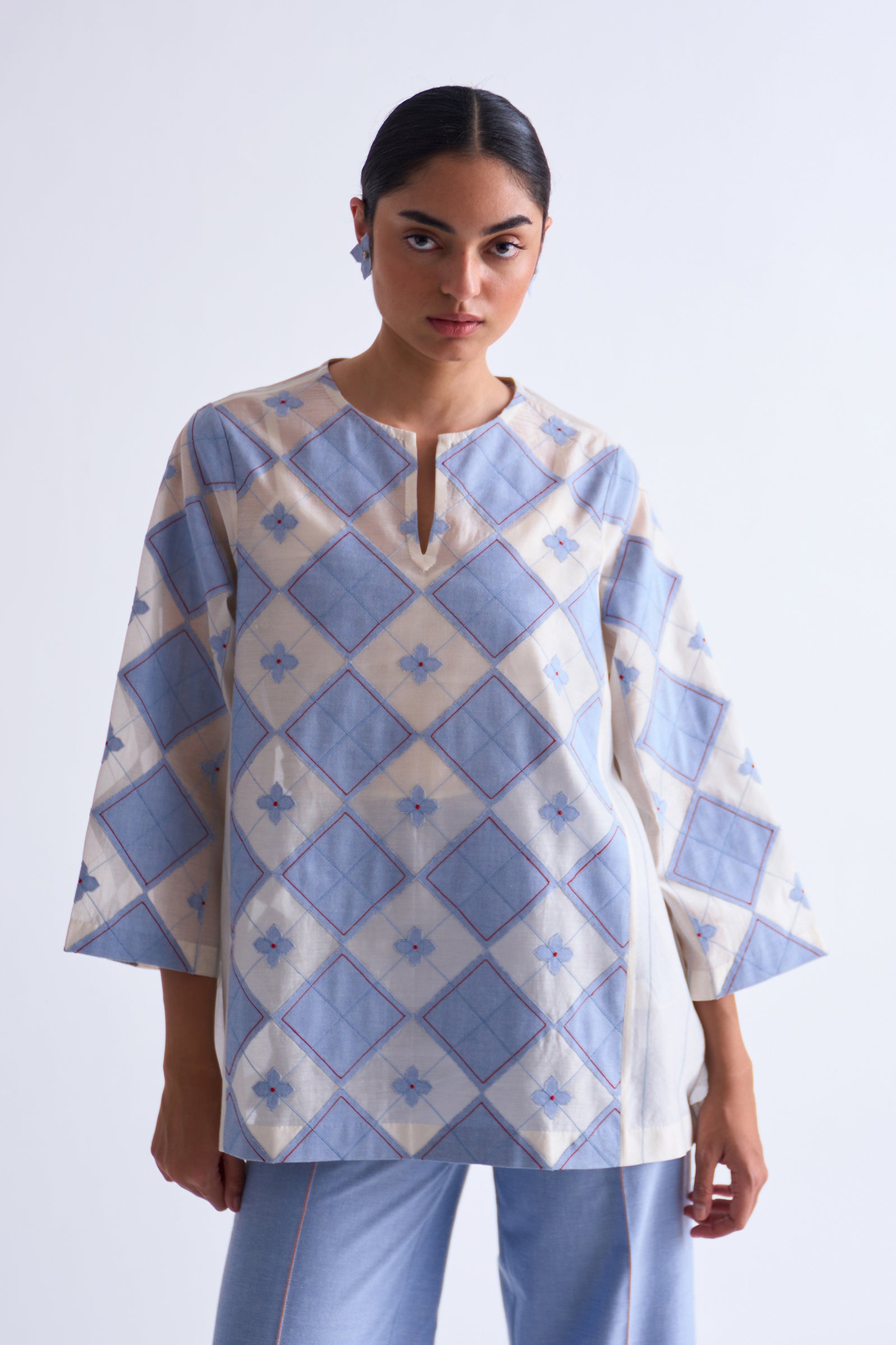 GEOMETRIC APPLIQUE' SHIRT