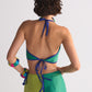 COLOUR BLOCKED WRAP SKIRT