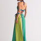 COLOUR BLOCKED WRAP SKIRT