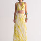 DIAGONAL DYED WRAP SKIRT