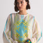 GEOMETRIC APPLIQUE' BACK TIE MILD A-LINE KAMEEZ