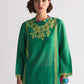 FLORAL SCALLOP APPLIQUE' KAMEEZ