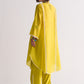 FLORAL NECK APPLIQUE' AND CUTWORK KAMEEZ