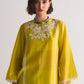 FLORAL NECK APPLIQUE' AND CUTWORK KAMEEZ