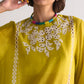 FLORAL NECK APPLIQUE' AND CUTWORK KAMEEZ