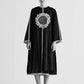 CIRCULAR DRESS WITH APPLIQUE' AND CUTWORK
