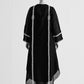 CIRCULAR MAXI DRESS WITH APPLIQUE' AND CUTWORK