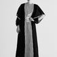 CIRCULAR MAXI DRESS WITH APPLIQUE' AND CUTWORK