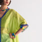 COLOUR BLOCKED APPLIQUE' AND CUTWORK CIRCULAR SHIRT