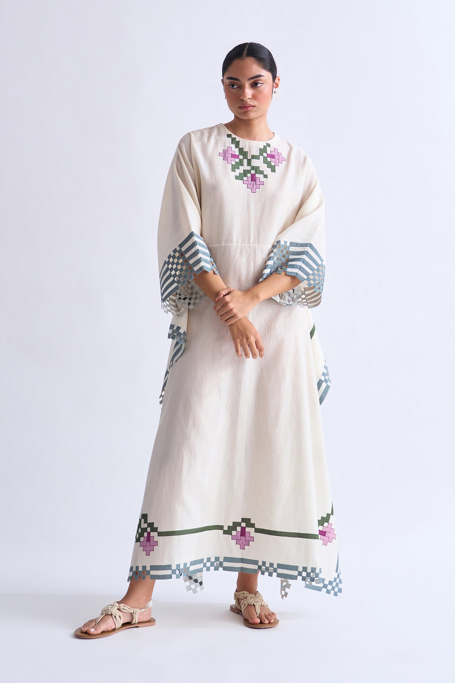 DRAPED PANEL DRESS