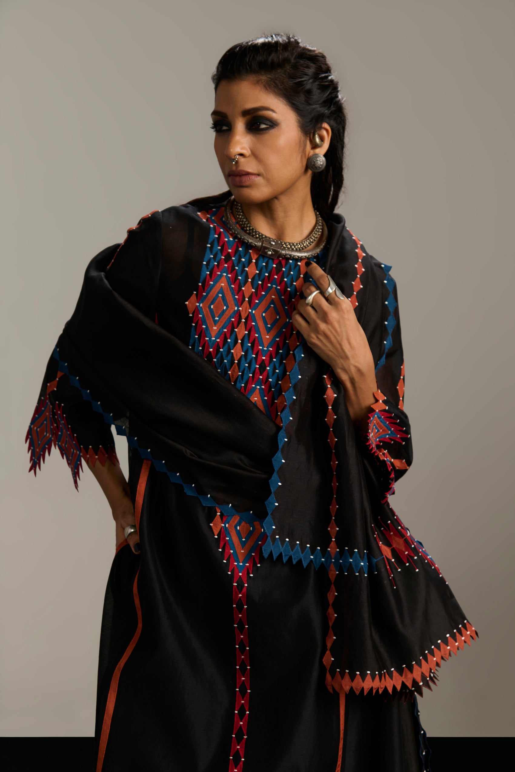 APPLIQUE' AND CUTWORK DUPATTA