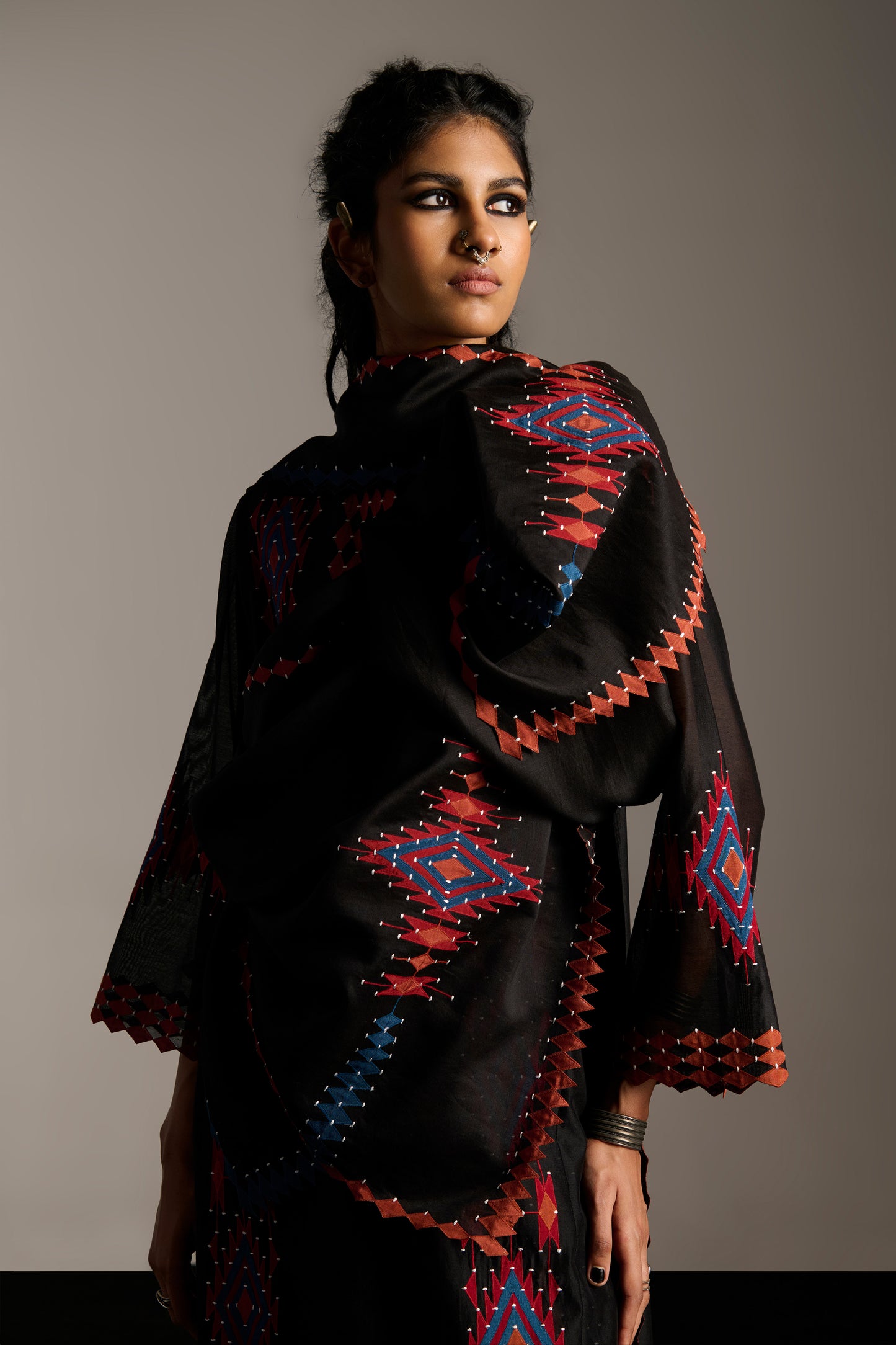 APPLIQUE' AND CUTWORK DUPATTA
