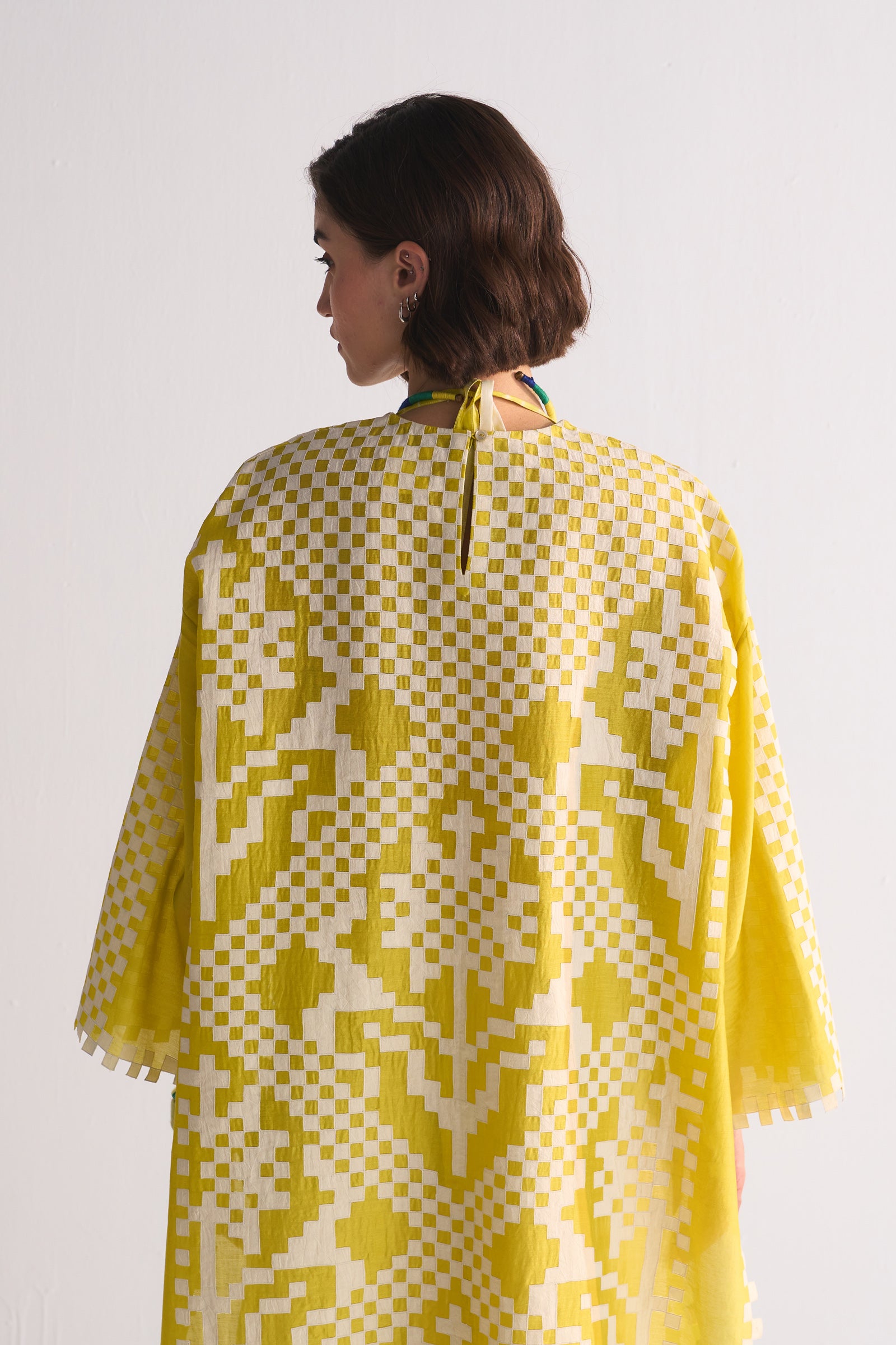 CROSS ARTWORK APPLIQUE' AND CUTWORK KAMEEZ