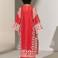 GEOMETRIC FLORAL CUTWORK DROP SHOULDER KAMEEZ