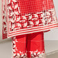 GEOMETRIC FLORAL CUTWORK DROP SHOULDER KAMEEZ