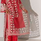 GEOMETRIC FLORAL CUTWORK DROP SHOULDER KAMEEZ