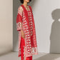 GEOMETRIC FLORAL CUTWORK DROP SHOULDER KAMEEZ