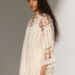 GEOMETRIC FLORAL CUTWORK DROP SHOULDER KAMEEZ IVR