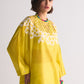 DROP SHOULDER SHIRT WITH NECK APPLIQUE'