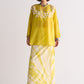 DROP SHOULDER SHIRT WITH NECK APPLIQUE'