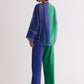 ROUND HEM COLOUR BLOCKED APPLIQUE' AND CUTWORK SHIRT