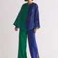ROUND HEM COLOUR BLOCKED APPLIQUE' AND CUTWORK SHIRT