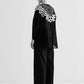 DROP SHOULDER SHIRT WITH NECK APPLIQUE'